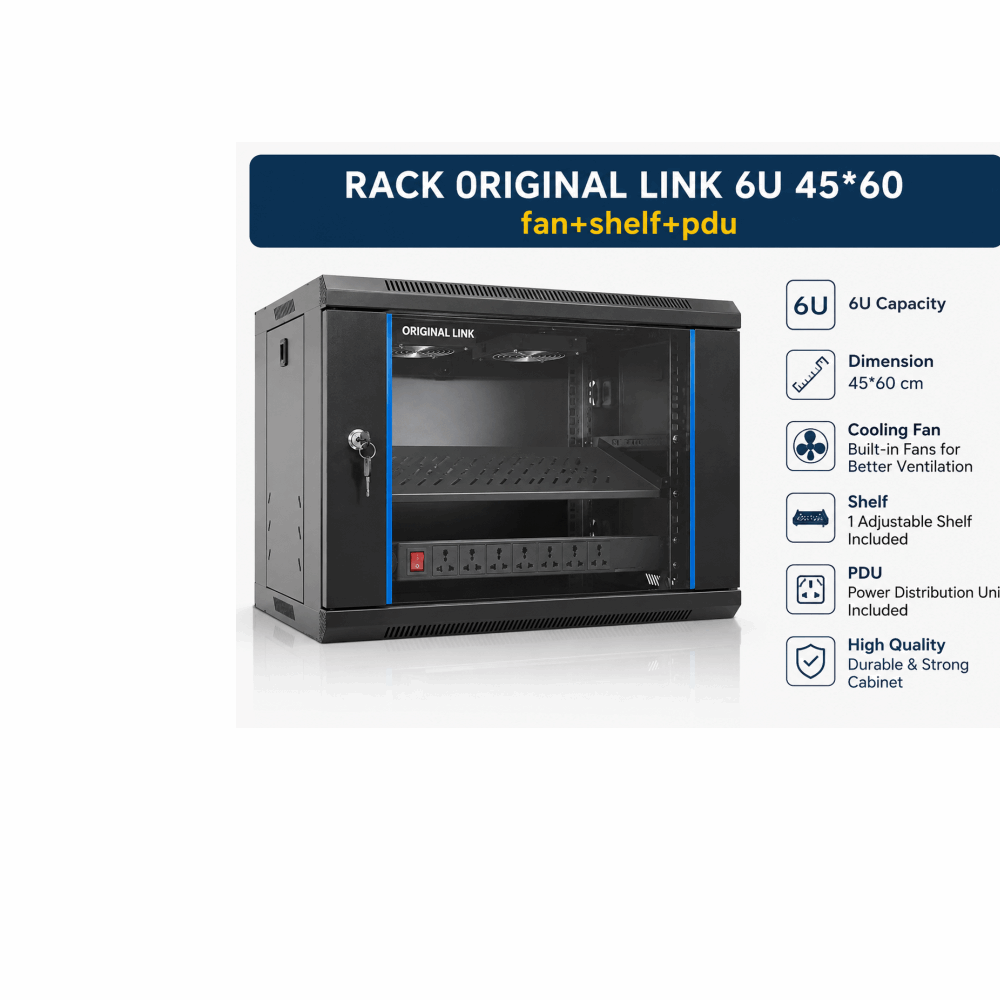 RACK ORIGINAL LINK 6U 600*450MM WITH OUT PDU.FAN