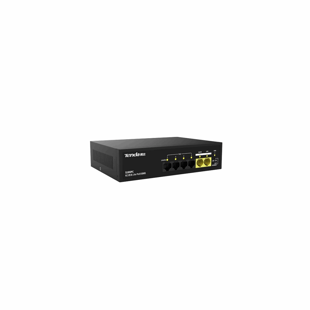 switch Tenda S106PC-4-55W 6PORT 10/100-4POE